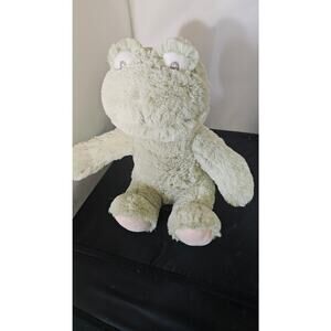 Silver One Green Frog Plush 11" Sewn Eyes Stuffed Animal 999